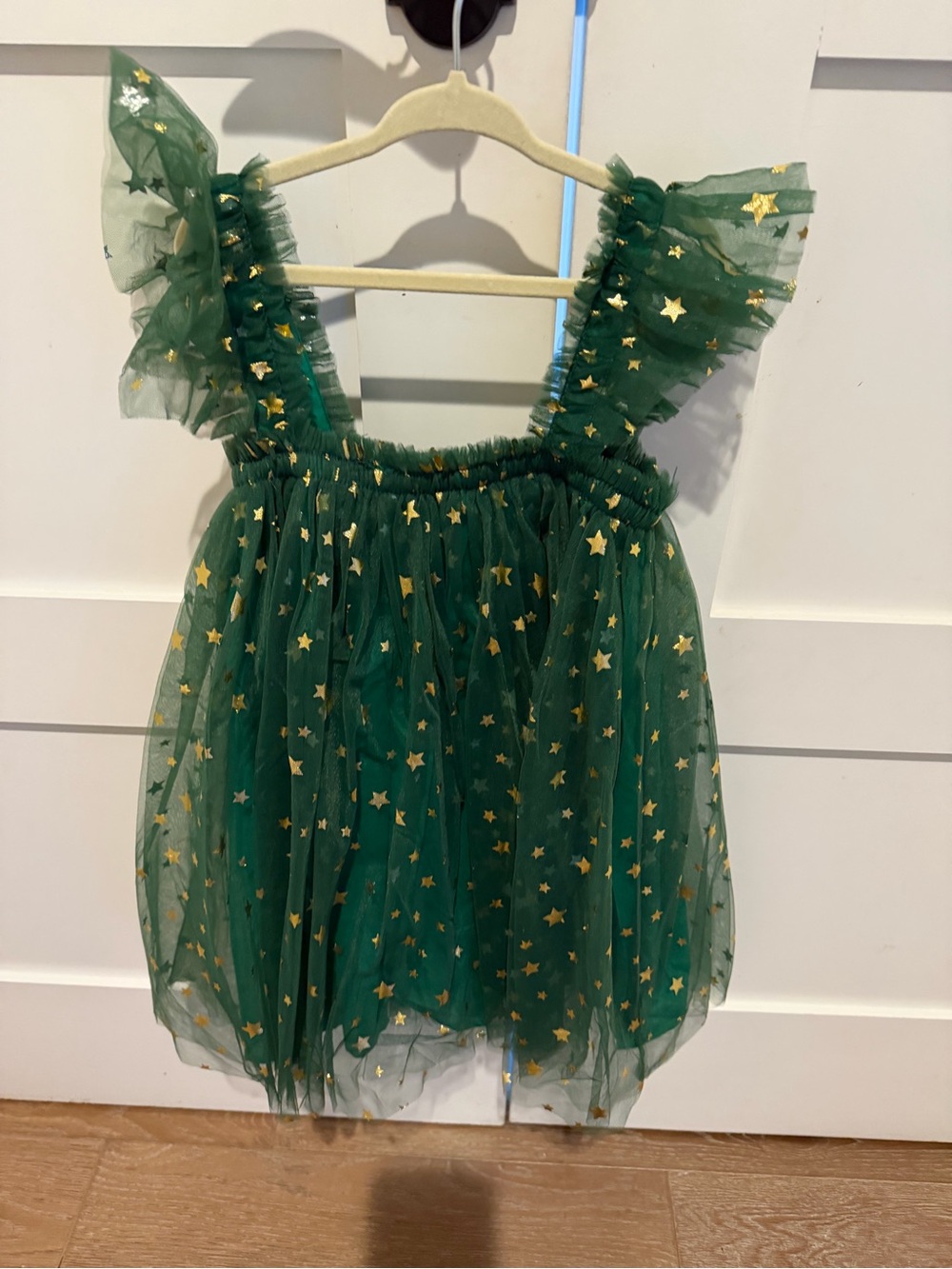Tutu Du Monde Emerald Tulle Dress with Gold Stars
